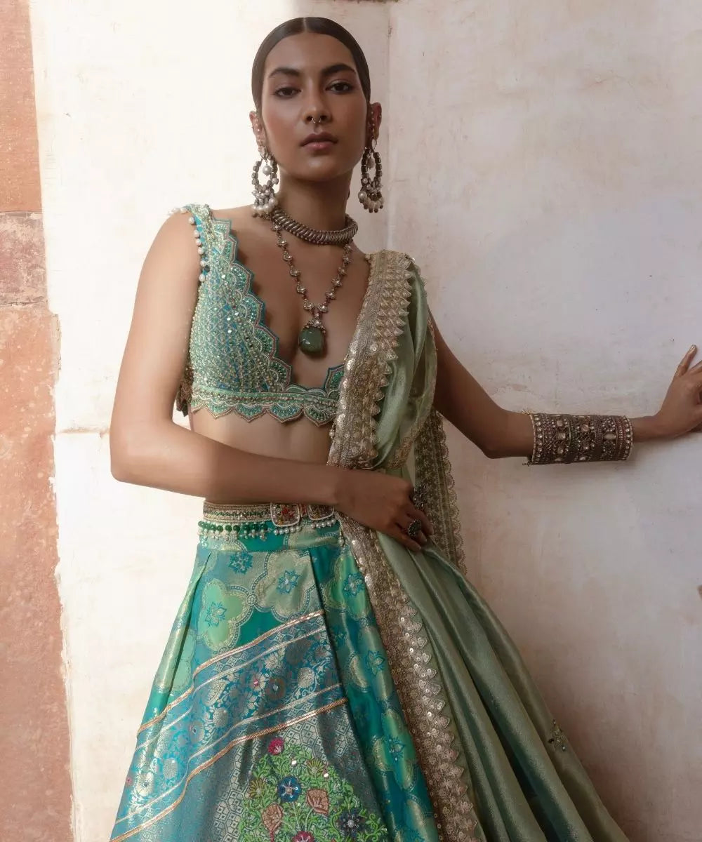ADITI GUPTA - Banarsi Chanderi Lehenga set